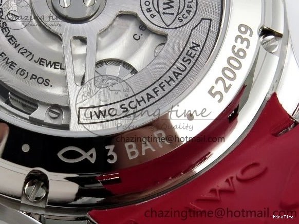 MIROTIME 0311 Reliable Portuguese Chrono IW3716 Z+F 1:1 Best Edition Red Dial on Red Rubber Strap A 7015